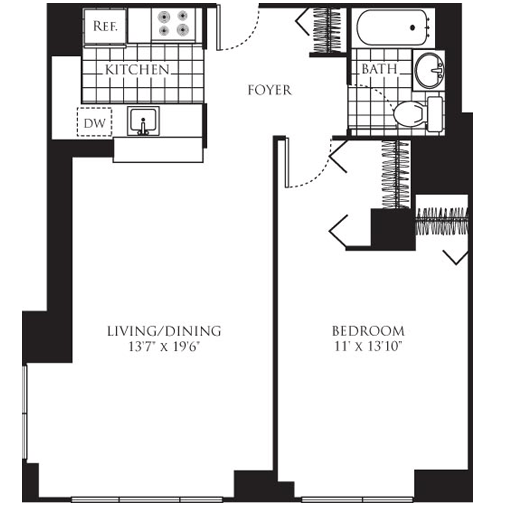 Appartamento Flatiron - Piantina interattiva