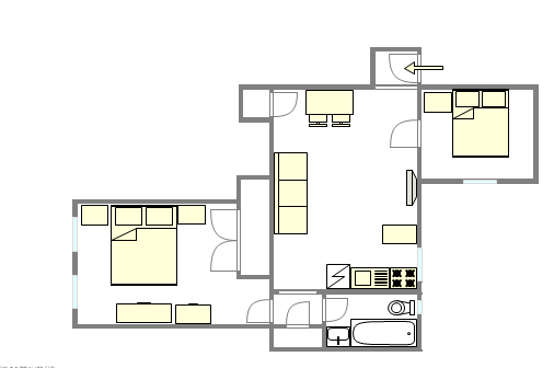 Apartamento Midtown West - Plano interactivo