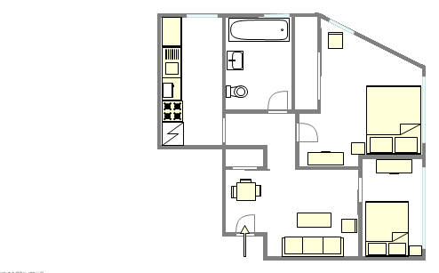 Wohnung Turtle Bay - Interaktiven Plan