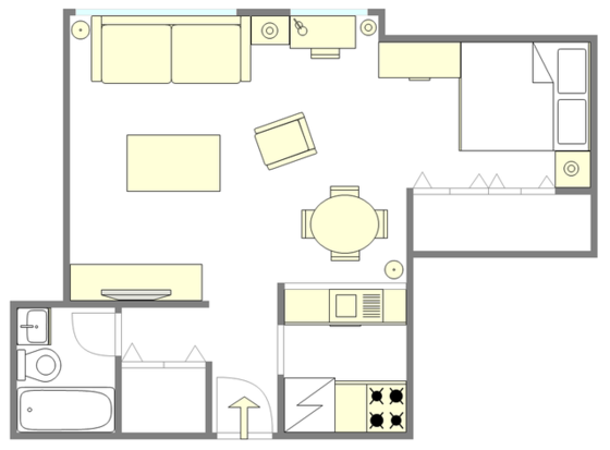 Apartment Battery Park City - Interactive plan