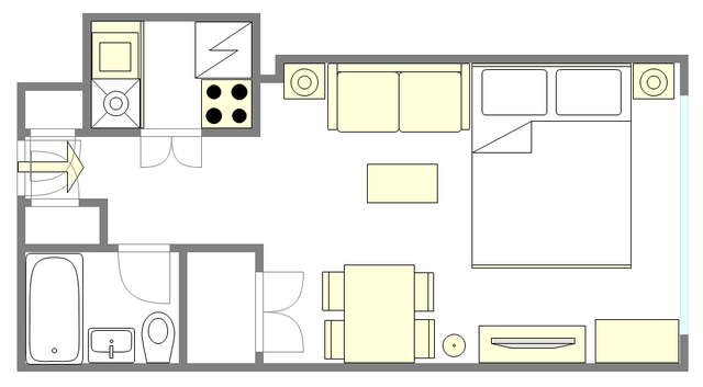 Wohnung Turtle Bay - Interaktiven Plan