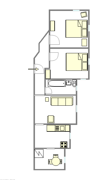 Apartamento Harlem - Plano interactivo