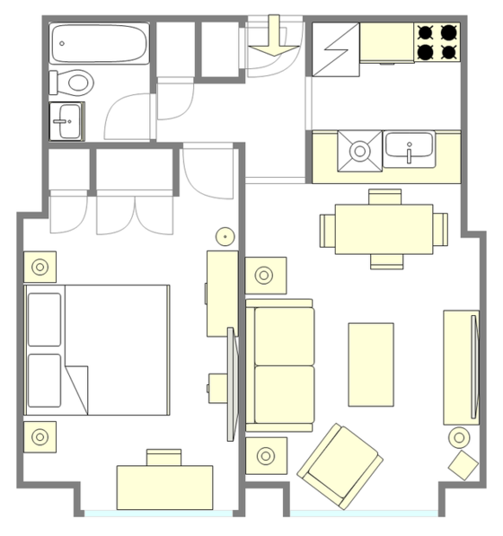 Apartment Battery Park City - Interactive plan