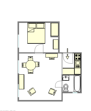 Appartamento East Village - Piantina interattiva