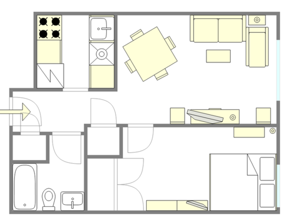 Apartment Battery Park City - Interactive plan