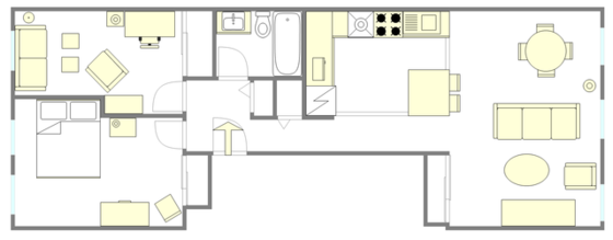 Wohnung Hamilton Heights - Interaktiven Plan