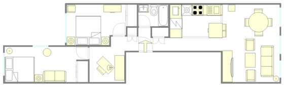 Apartamento Hamilton Heights - Plano interactivo