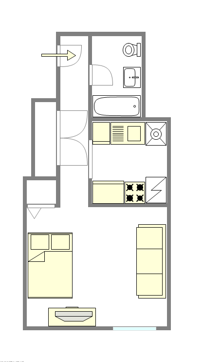 Appartamento Financial District - Piantina interattiva