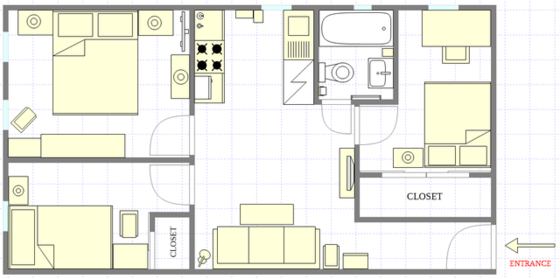 Apartamento Sunset Park - Plano interactivo