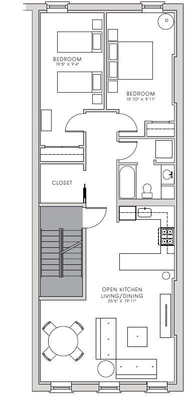 Townhouse Hamilton Heights - Interactive plan