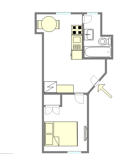 Apartment Fashion District - Interactive plan