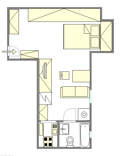 Apartamento Theatre District - Plano interactivo