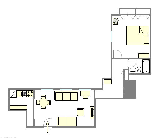 Apartment Midtown West - Interactive plan