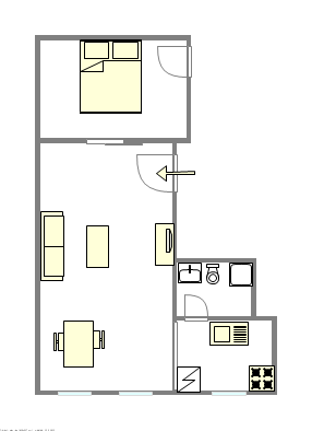 公寓 West Village - 平面图