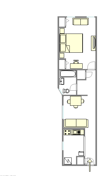 Wohnung East Village - Interaktiven Plan