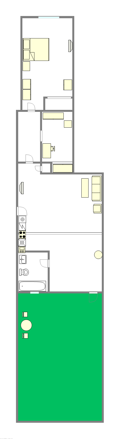 Apartment Park Slope - Interactive plan