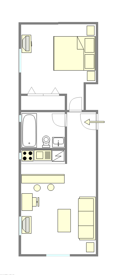 Wohnung Midtown West - Interaktiven Plan