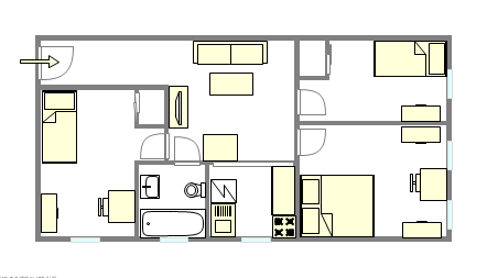 Wohnung Sunset Park - Interaktiven Plan