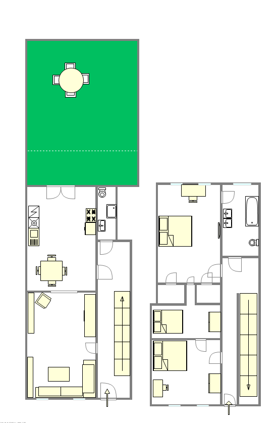 Duplex Park Slope - Plan interactif