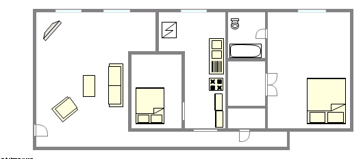 Wohnung Park Slope - Interaktiven Plan