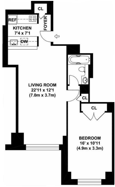 Apartment Battery Park City - Interactive plan