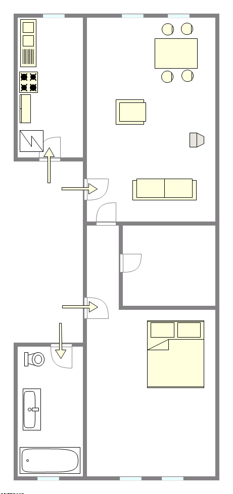 公寓 Stuyvesant Heights - 平面图