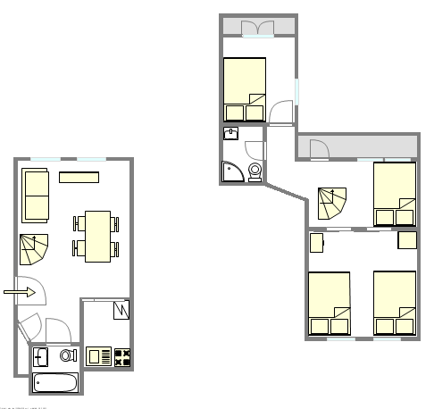 Appartement West Village - Plan interactif