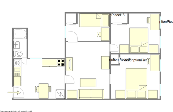 Apartamento Sunset Park - Plano interativo