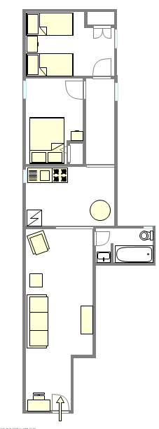 Appartamento East Village - Piantina interattiva