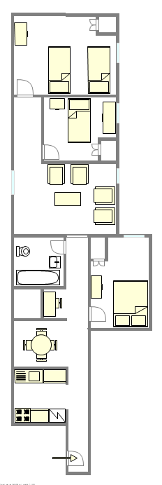Wohnung East Village - Interaktiven Plan