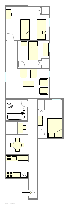 公寓 East Village - 平面图