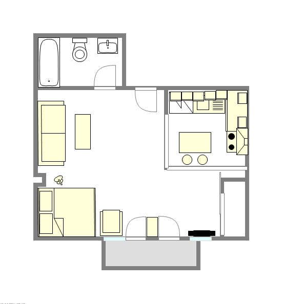 Appartement China Town - Plan interactif