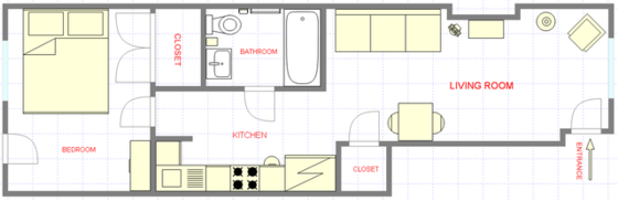 Apartamento Bedford Stuyvesant - Plano interactivo