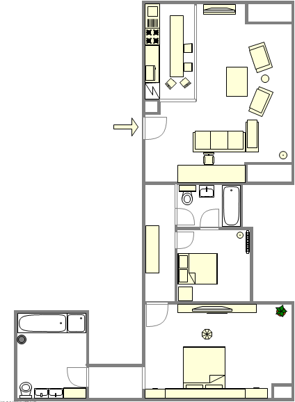 Квартира Greenwich Village - Интерактивный план