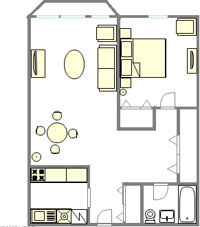 Apartment Theatre District - Interactive plan