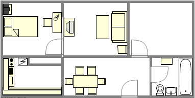 Apartment Harlem - Interactive plan