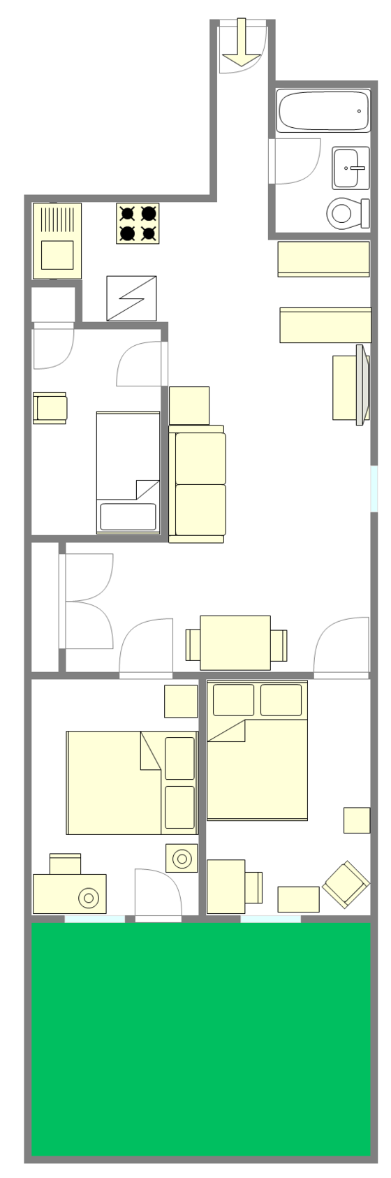Haus Bedford Stuyvesant - Interaktiven Plan