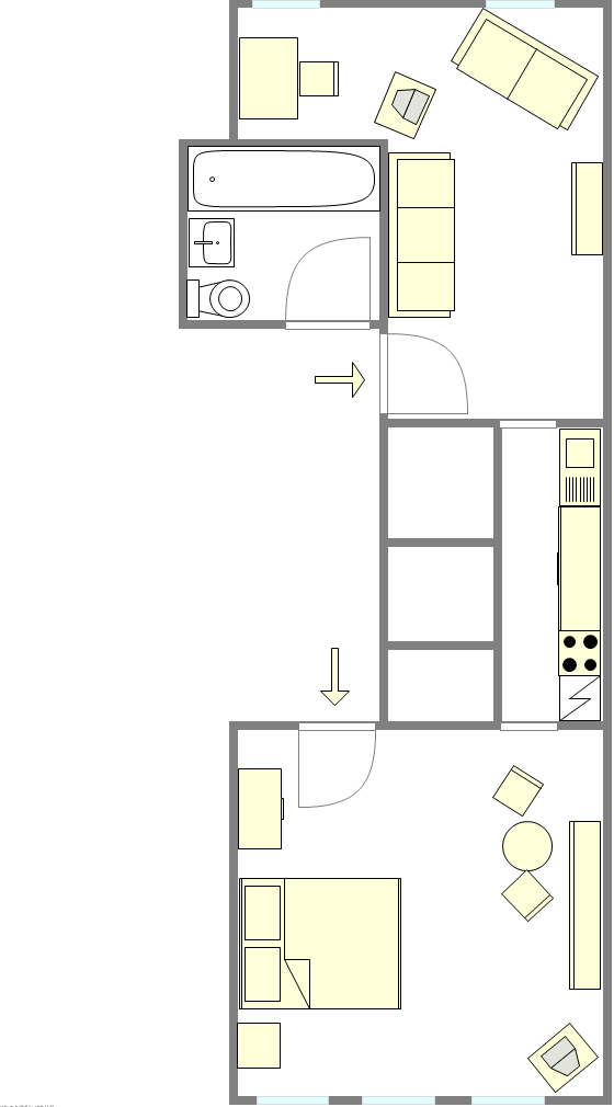 Appartement Harlem - Plan interactif