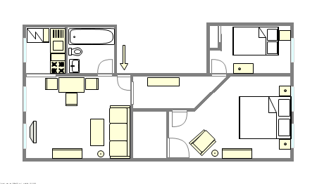 Apartamento Clinton Hill - Plano interactivo