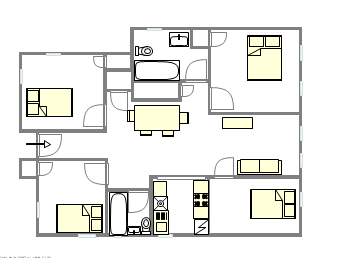 公寓 Upper West Side - 平面图