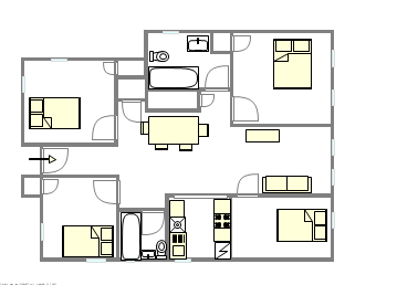 Apartamento Upper West Side - Plano interativo