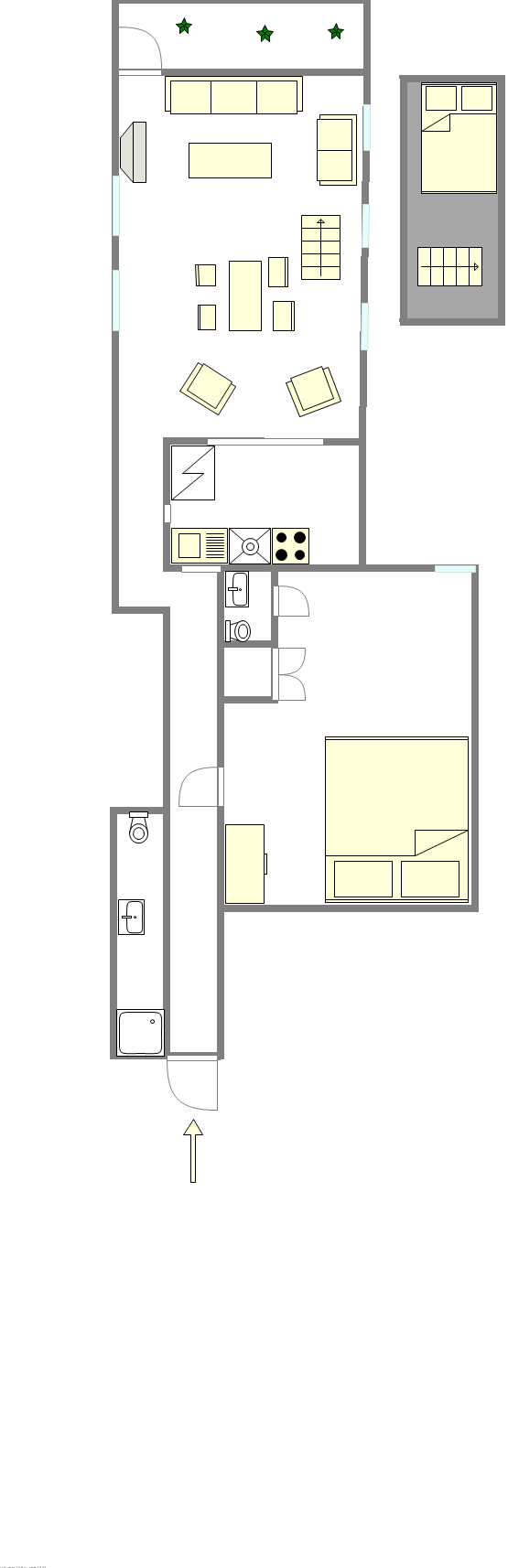 Apartamento East Village - Plano interativo