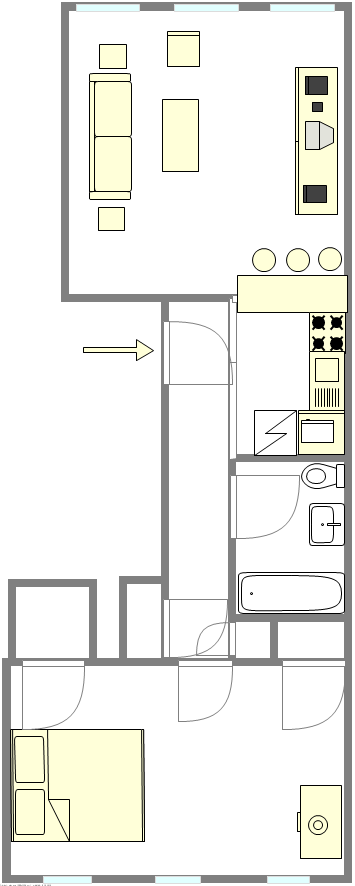 公寓 Harlem - 平面图