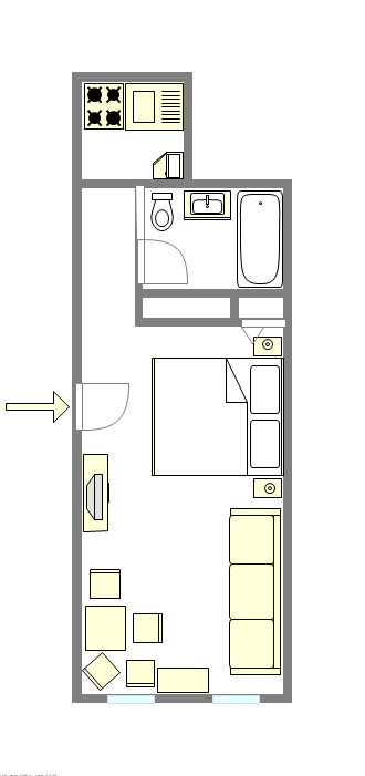 Apartamento Boerum Hill - Plano interativo