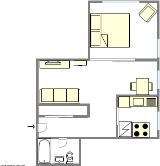 Apartment Fashion District - Interactive plan