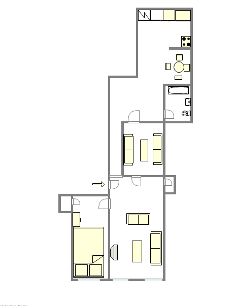 Квартира East Village - Интерактивный план