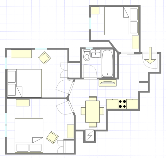 Appartement East Harlem - Plan interactif