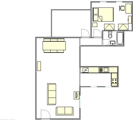 Квартира Crown Heights - Интерактивный план