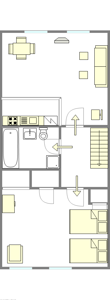 Wohnung Bedford Stuyvesant - Interaktiven Plan