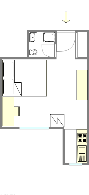 公寓 Boerum Hill - 平面图